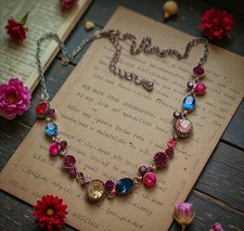 Kette filigran Strass Kreise