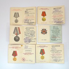 6 Urkunden für Medaillen