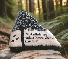 Handbemalter Trauerstein mit