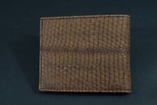 BRIEFTASCHE PORTEMONNAIE HERREN BRAUN ECHT ECHSE LEDER HANDGEFERTIGT ROMA 39