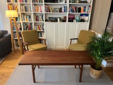 Dänisches Vintage-Teak-Loungeset – 2 Sessel & Couchtisch