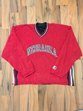 Vintage 90s Starter Reversible Nylon College Jacket Nebraska Huskers Size L