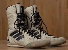 ADIDAS Tygun Boxerstiefel 40 weiß blau High Cut  UK 6,5 US 8 Boxerschuhe altweiß
