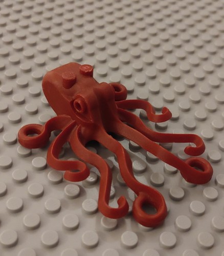 Lego tier octopus - tier, dunkel