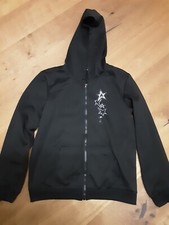 Weste Trainingsjacke Gr. 170 schwarz mit Sternen Mädchen Neuwertig 