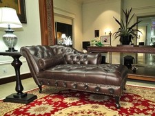 SOFORT LIEFERBAR Chesterfield Leder Chaise Dustin Chaiselongue UVP*3.490 braun