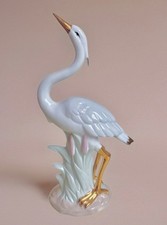 PMI Porzellan Figur Vogel Reiher Kranich ca 28 cm