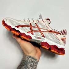 Y2K Asics Gel Cumulus 15 Blood Orange 41 Sneaker weiß rot T3C5N Vintage Look