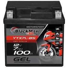 BlackMax YTX7L-BS Motorrad GEL Batterie 12V 7Ah CTX7L-BS 50614 YTX7L-4 CTX7L-4