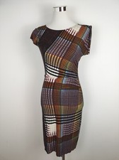 Ana Alcazar Kleid Elegant gr. 34 Business Bunt Modern Drapiert Figurbetont