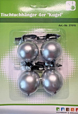 4x Tischtuchhalter KUGEL