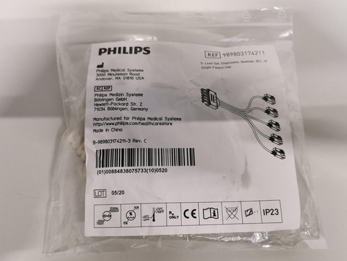 Lead ecg cable philips - 5-lead,