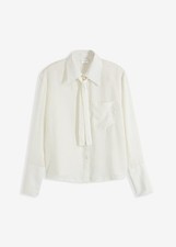 Satin-Bluse mit Schluppe Gr