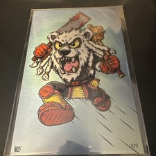 Battle Beast Unleashed embossed metal 1/1! With clear backer board and bag 