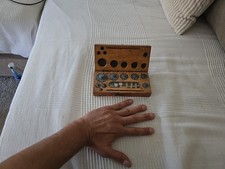 Antik Waage mit Gewichten