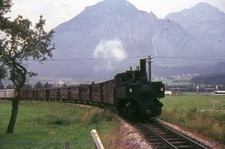 Originaldia Zillertalbahn Dampflok 3, bei Straß, 17.08.1965 - Glasrahmen