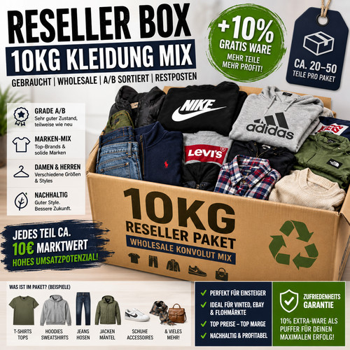 Reseller box 10kg - kleidung, mix