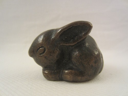 Hase skulptur bronze massive - hase,
