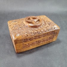 Carved Wood Jewelry Trinket