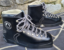 Alte Vintage Leder Skischuhe