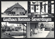 Ansichtskarte Sieverdingen, Gasthaus Homann mit Innenansicht 
