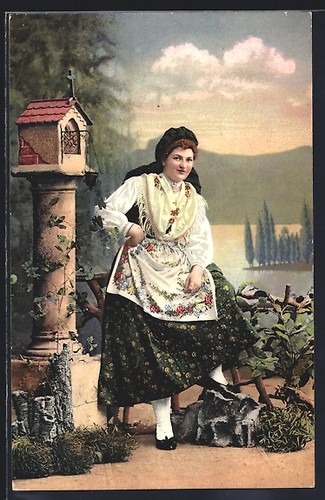 Dame tracht aus der - in,