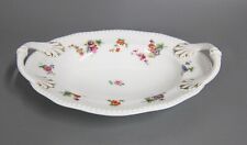 Schale mit Griffe 24 x 16 cm ROSENTHAL Porzellan Perlrand Streublümchen 