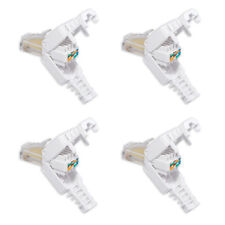 4x rj45 stecker CAT 7/ 6/ LAN Stecker zur werkzeuglose Montage mit Knickschutz  