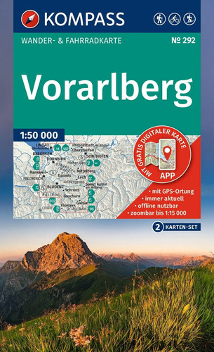 Kompass wanderkarten set 292 - kompass, wanderkarten-set