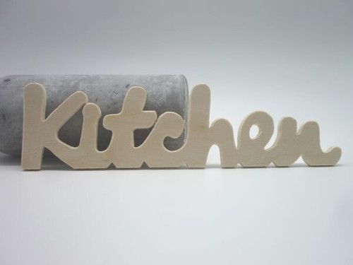 Schriftzug kitchen holzdeko - schriftzug,