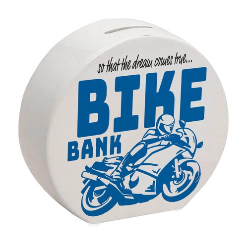 Bike bank spardose blau zum - bank,