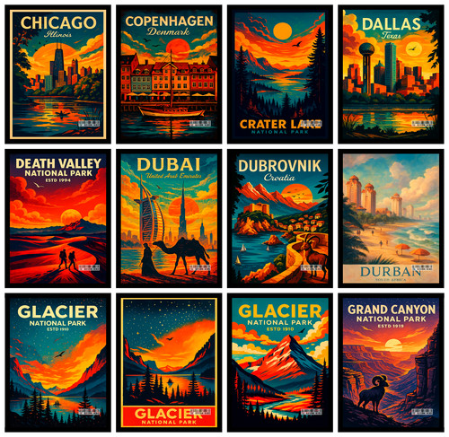 Weltstädte reise poster druck - reise,