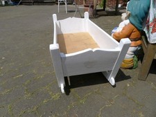 Antike Puppenwiege Massivholz