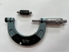 Gewindemikrometer für Gewindemessung 50-75mm im Holzetui