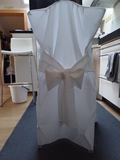 Stuhlhussen mit Schleife , weiß, 34 Stück