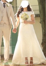 kleid hochzeit standesamt Braut Strass