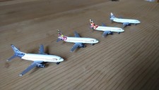 4 x Herpa Wings Deutsche BA Boeing 737 Flugzeugmodelle 1:500 Top