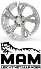 4x MAM RS6 8,5x19 5/114,3 ET40 Silver Painted