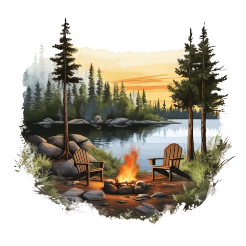 Wandtattoo aufkleber camping - wandtattoo,