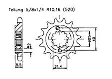 Tuning Ritzel 15 Zähne für