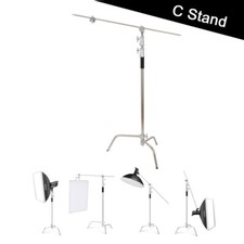 149-330cm verstellbar C-förmiger Ständer Galgenstativ aus Edelstahl mit Boom Arm