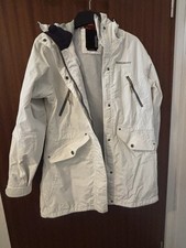 Didriksons 1913 Damen Jacke 38 40 42 Storm System Weiß Parker Regen Jacke Strand