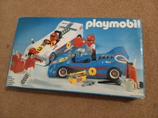 Playmobil 3 Klicky Exklusiv Set 3137 Formel 1 Auto blau Vintage Box selten