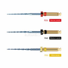 25mm Dental Reciprocating Blue Endo Niti Rotary Files Heat Activated R25/40/50