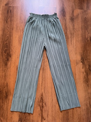 Sommerhose grün blau plissee - sommerhose,