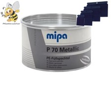 Mipa P70 PE-Füllspachtel metallic styrolreduziert + Härter 1kg Spachelsatz #394