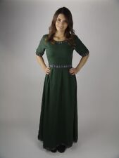 Mittelalterkleid Baumwollkleid Kurzarmkleid Mittelalterkleid mit Bordüre 