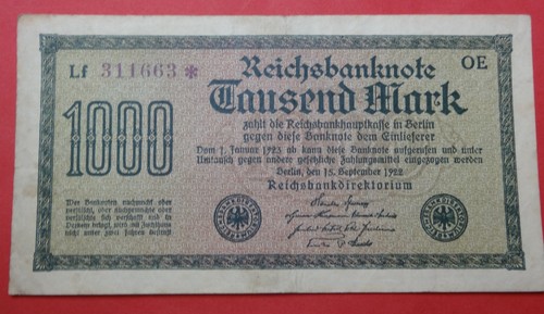 Reichsbanknote 1000 mark - mark, 15