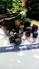 Konvolut Revue ML Spiegelreflexkamera Lens 3x Objektiv + Blitz + Filter + Tasche