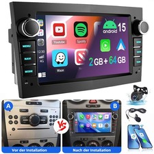 Für Opel Astra H Corsa C D Meriva Zafira A B 2+64G KAM Autoradio Android 15 Navi